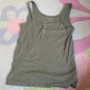 Green tank top with buttons
